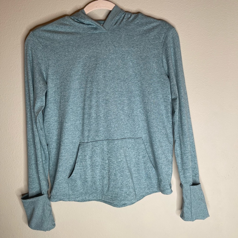 Athleta Girl light weight teal hoodie. Girls size L (12)